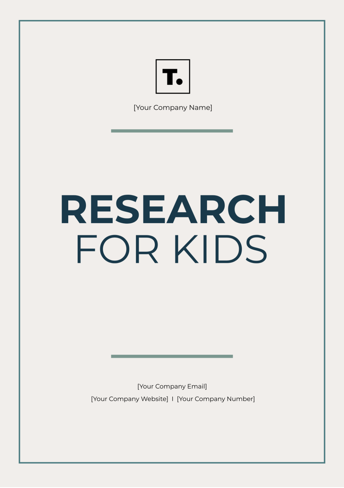 Research Template for Kids - Edit Online & Download