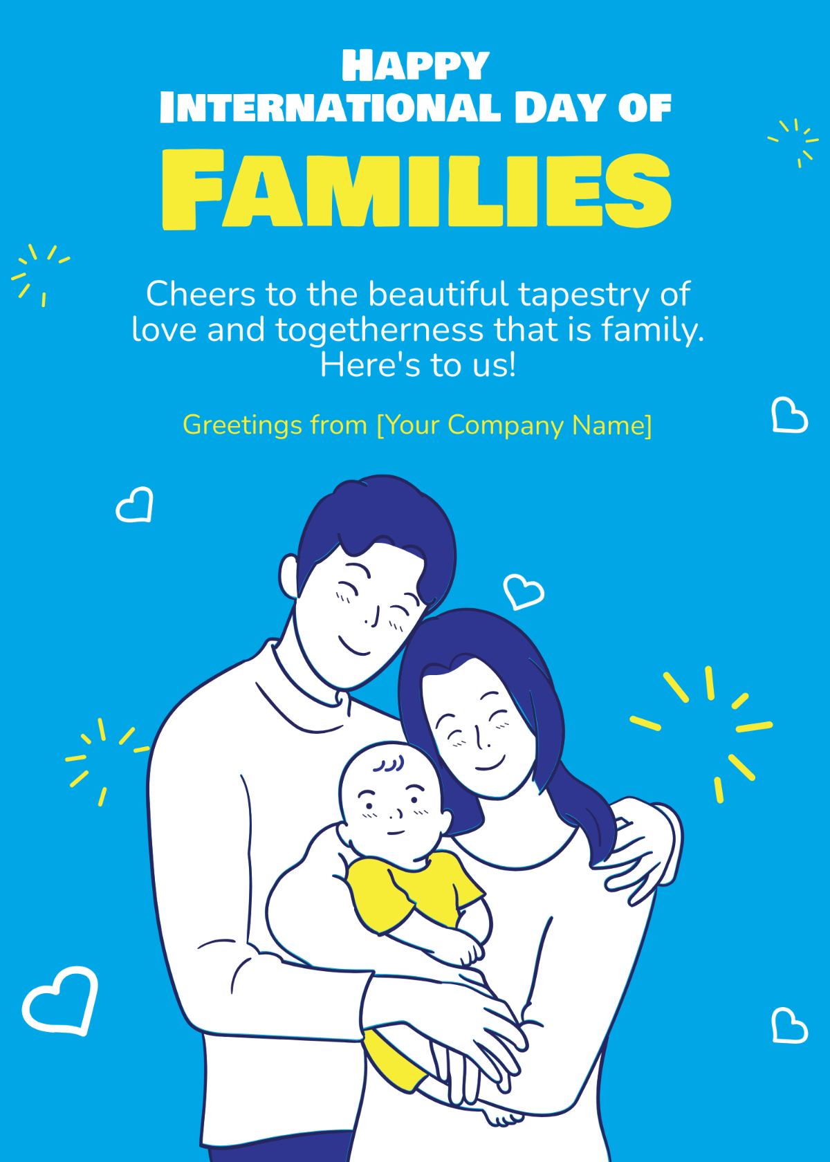 Free International Day of Families Greeting Card Template