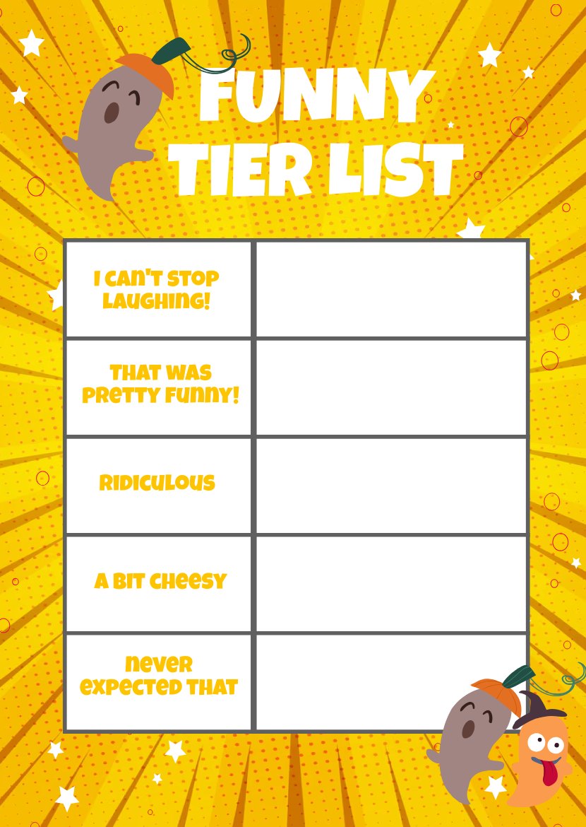 Funny Tier List Template