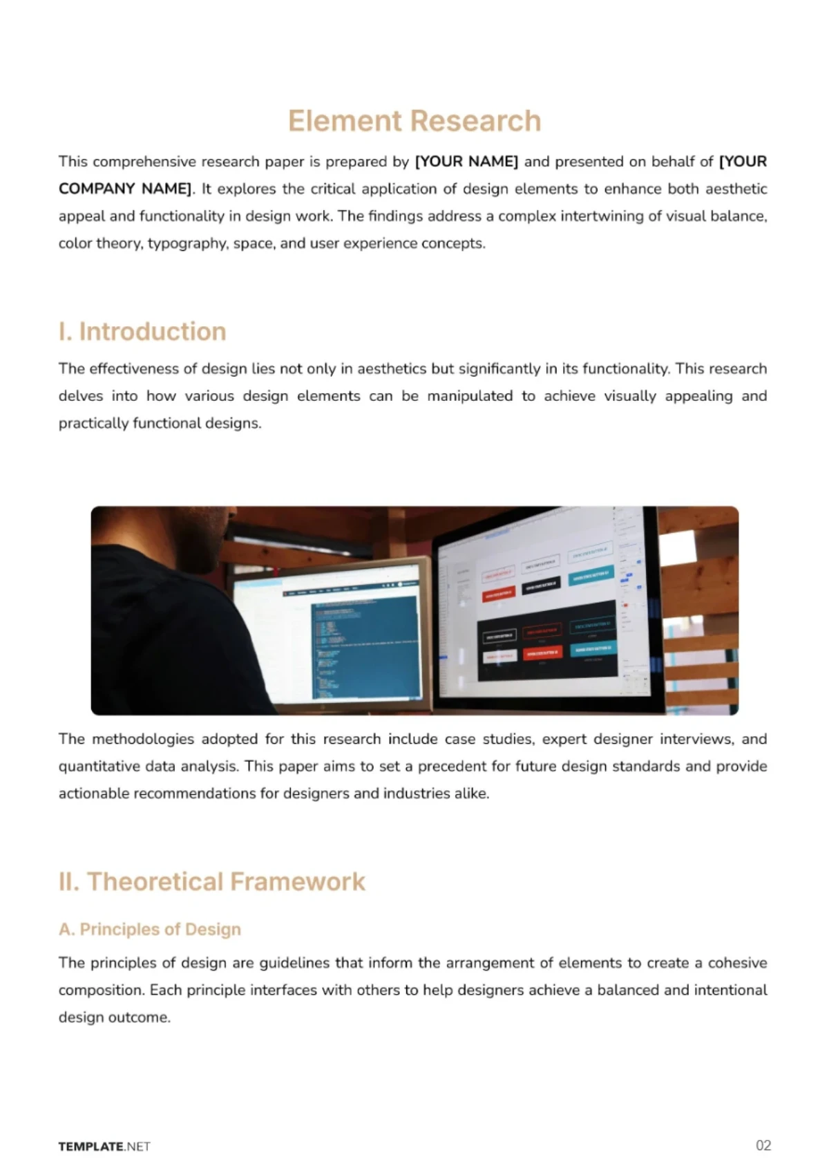 Free Element Research Template to Edit Online