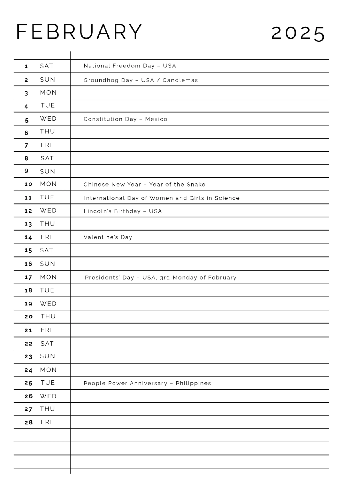 Free Law Firm Yearly Calendar Template to Edit Online