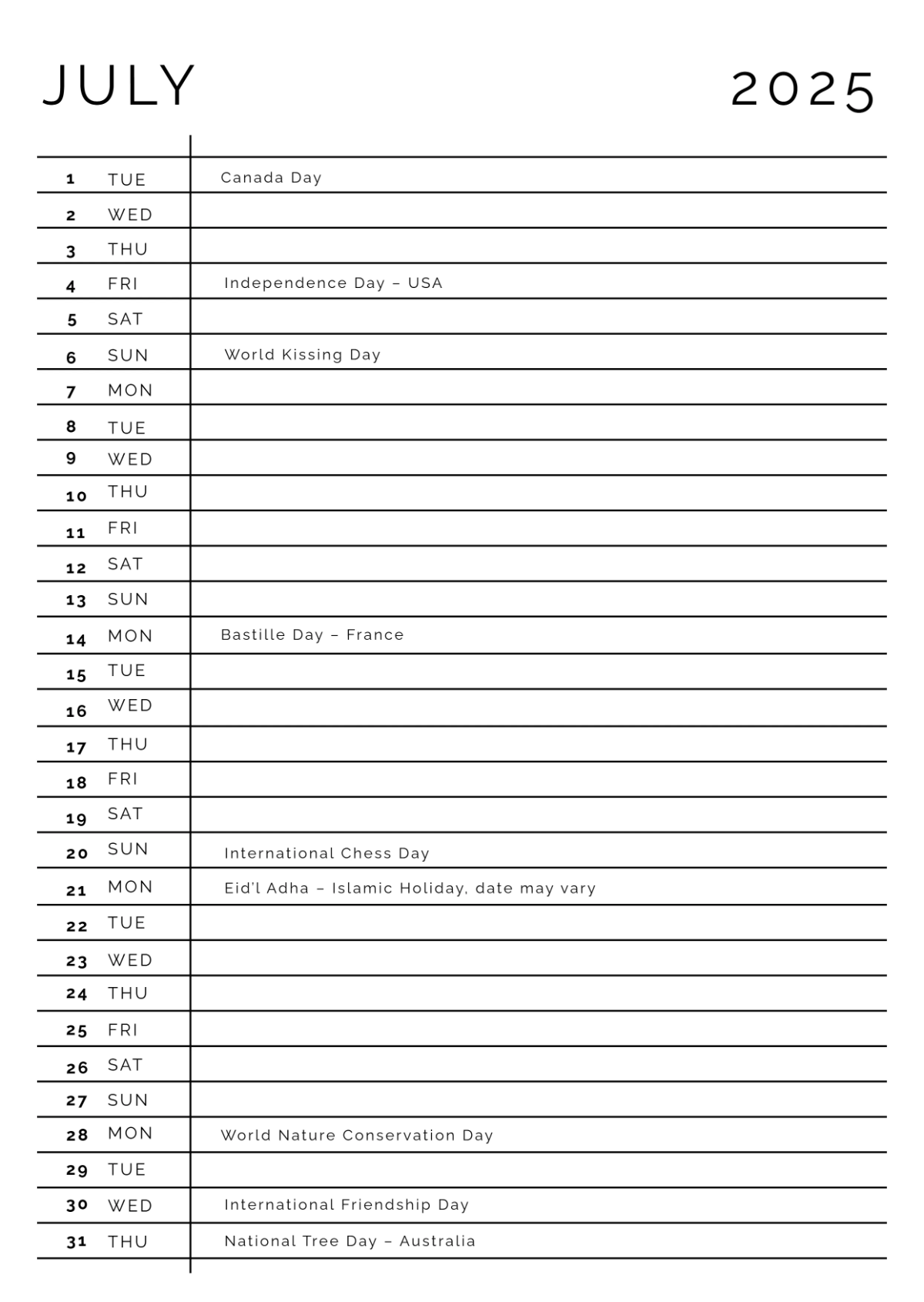 Free Law Firm Yearly Calendar Template to Edit Online