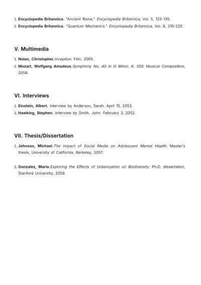 Free School Library Bibliography Template to Edit Online
