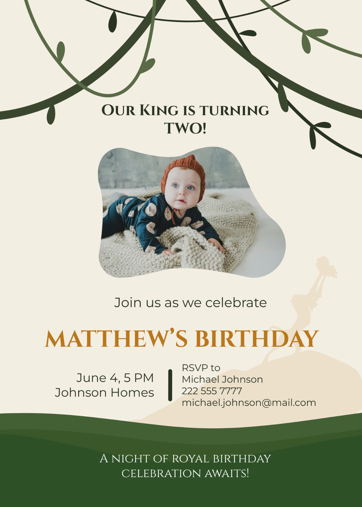 Lion King Birthday Invitation Template - Edit Online & Download