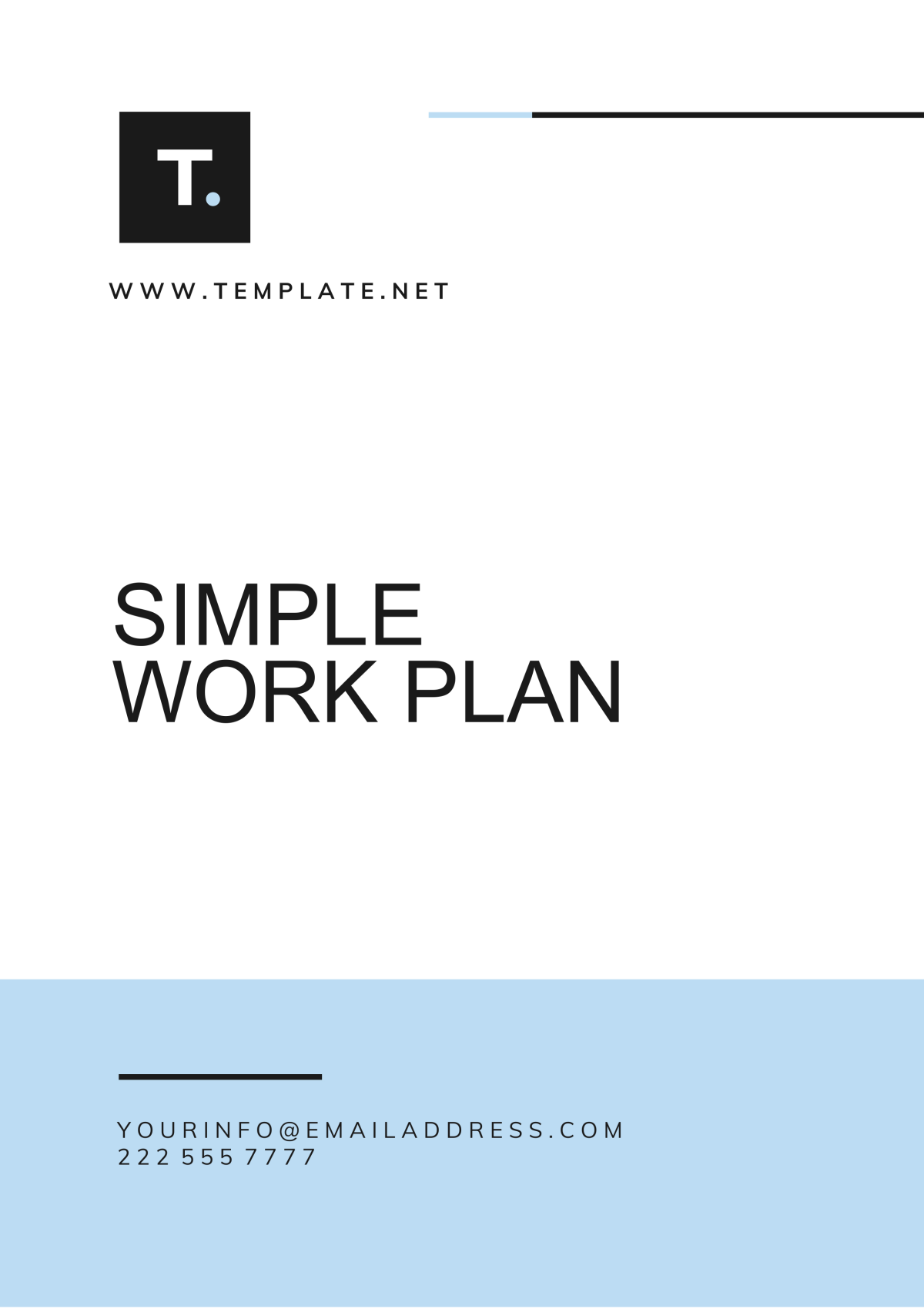 Simple Work Plan Template