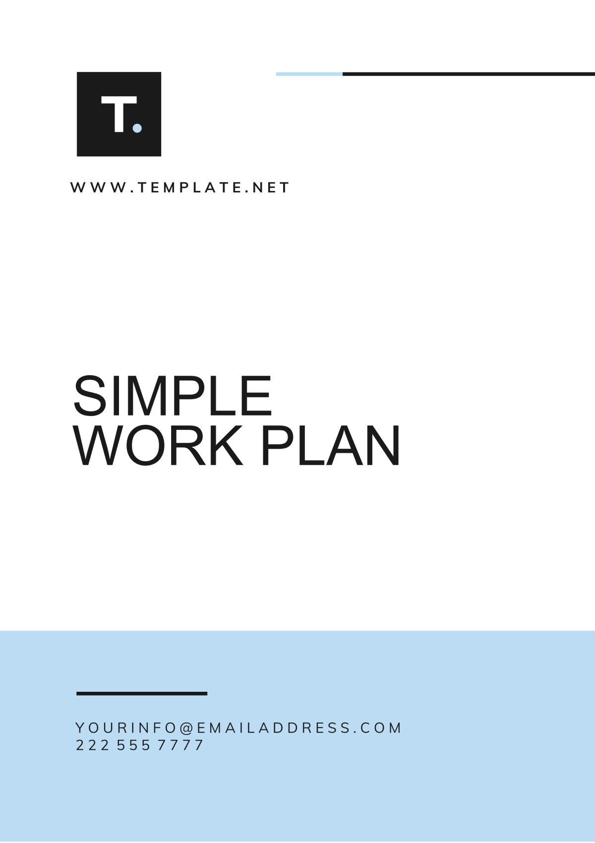 Simple Work Plan Template - Edit Online & Download