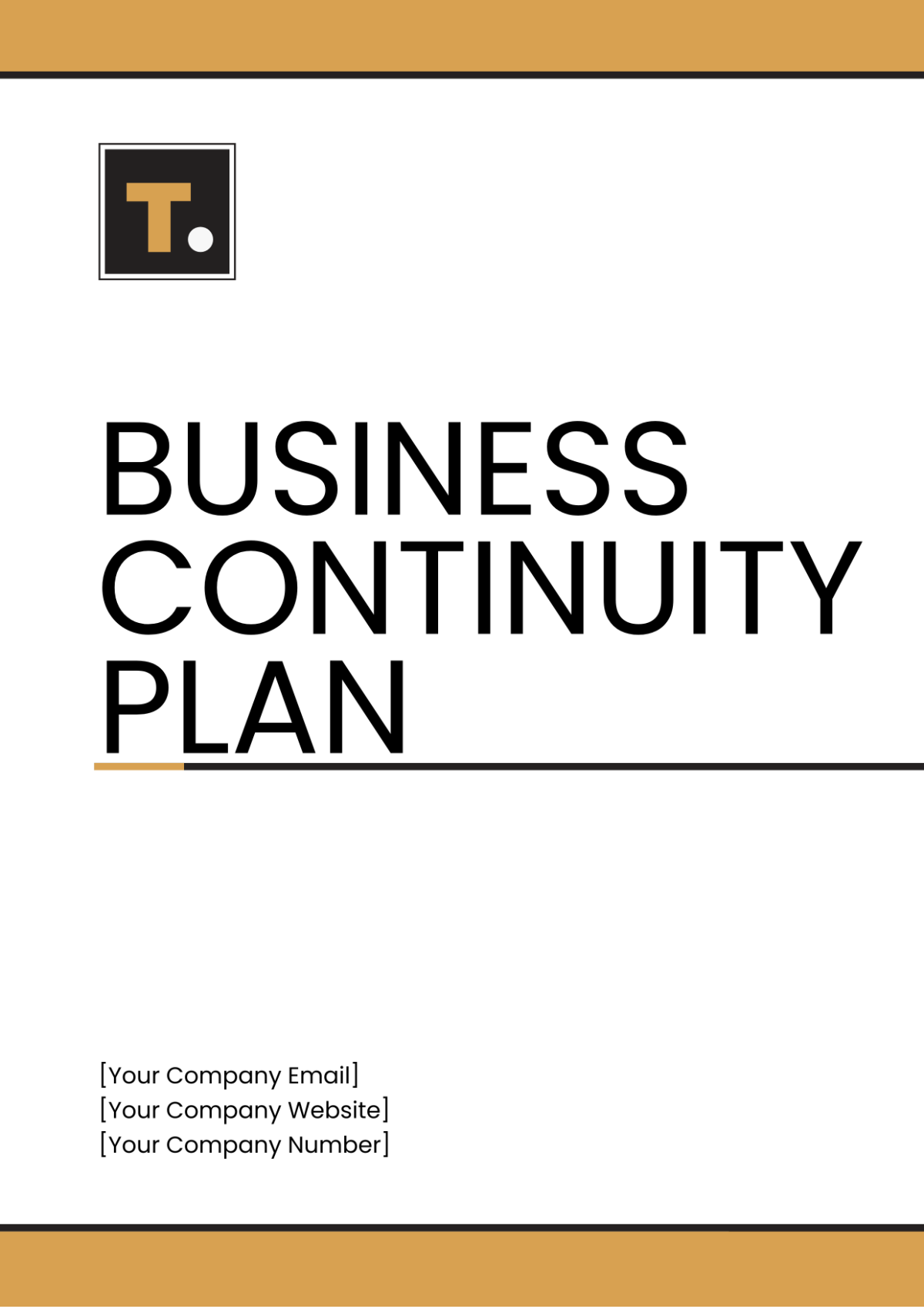 Business Continuity Plan Template