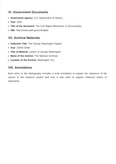 Free Historical Bibliography Template to Edit Online