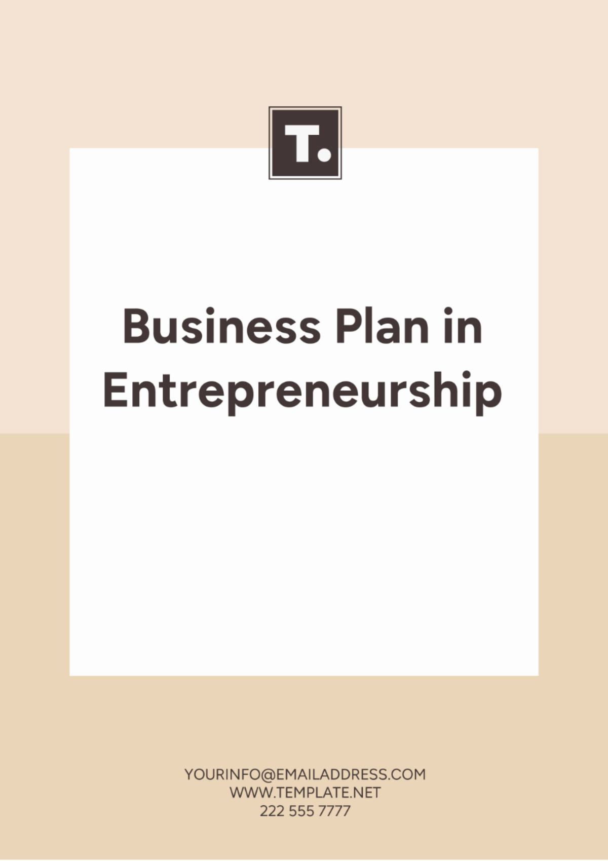Business Plan in Entrepreneurship Template