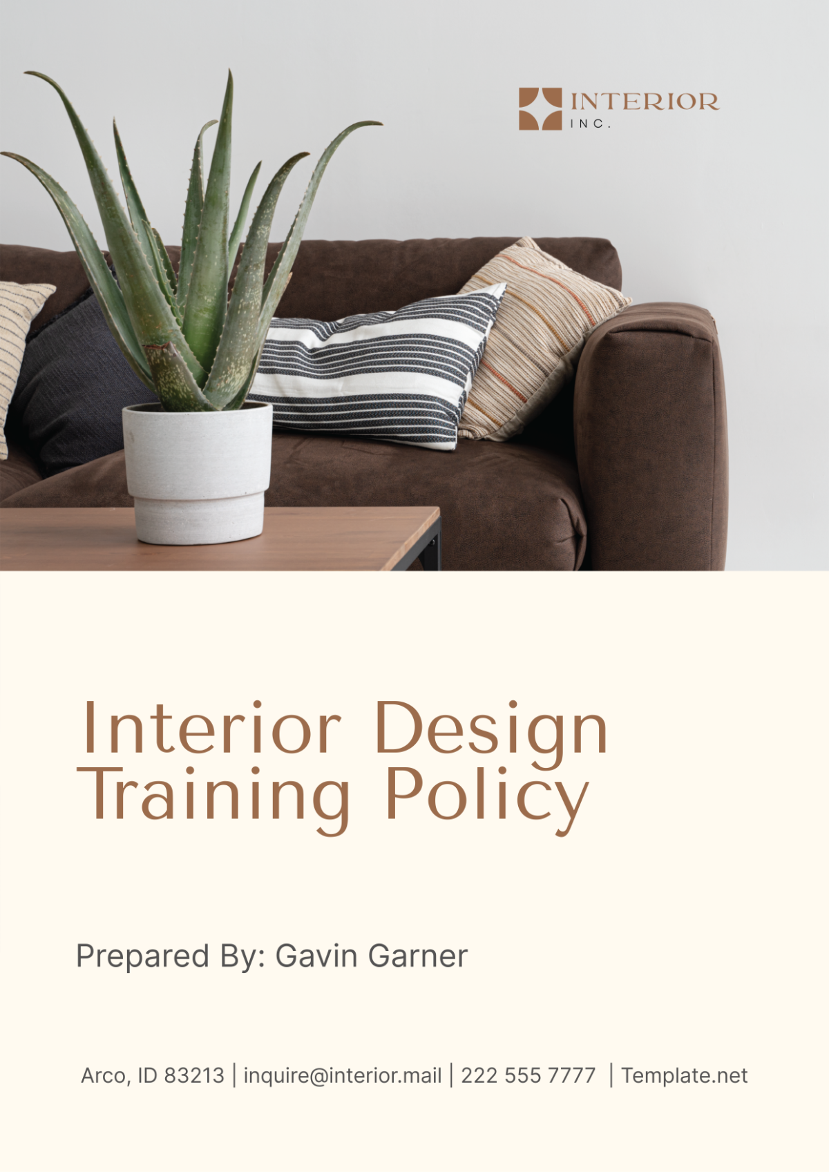 Free Interior Design Training Policy Template to Edit Online