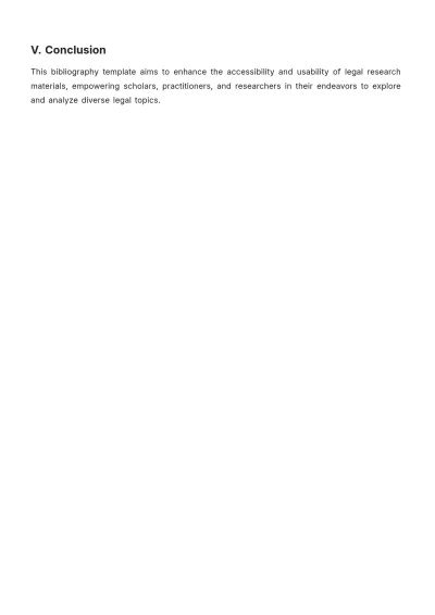 Free Law Bibliography Template to Edit Online