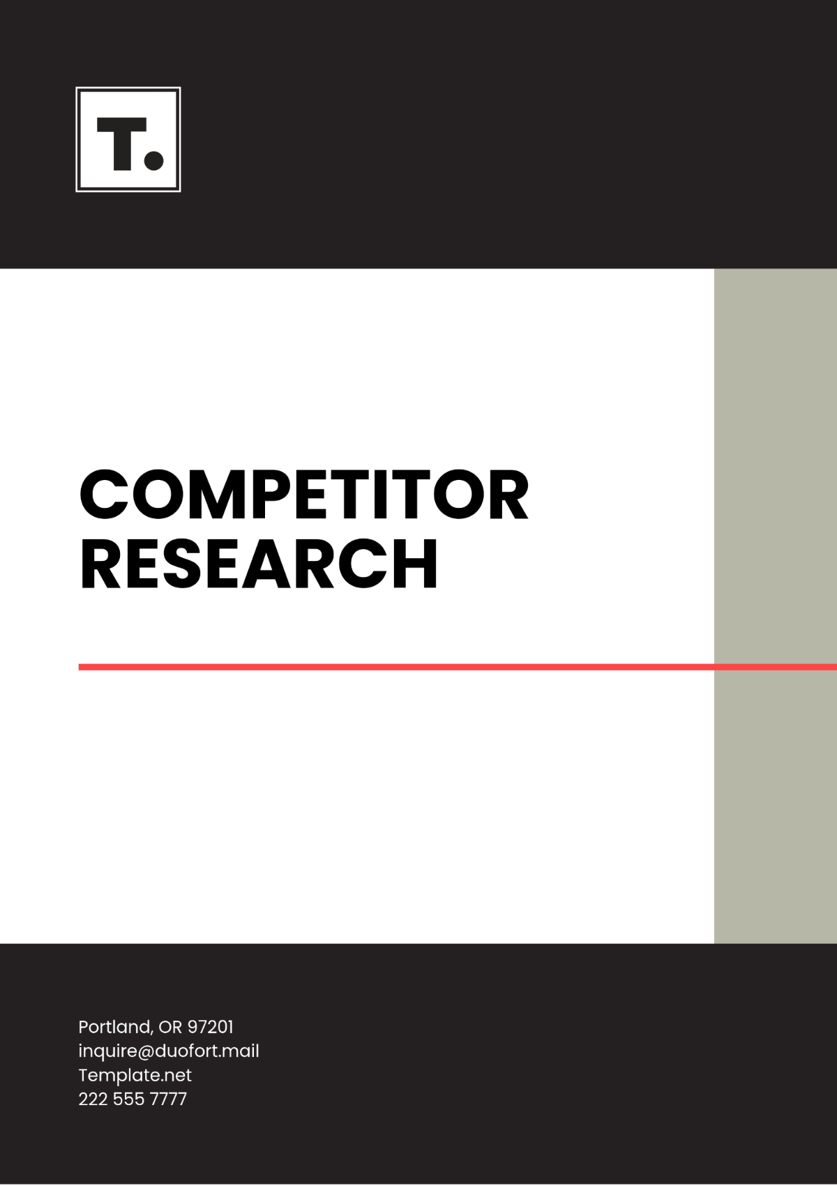 Competitor Research Template - Edit Online & Download