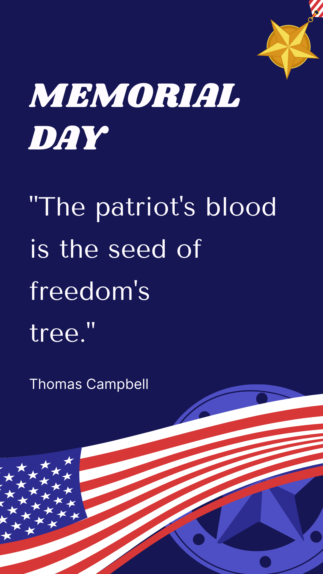 Memorial Day Freedom Quotes Template