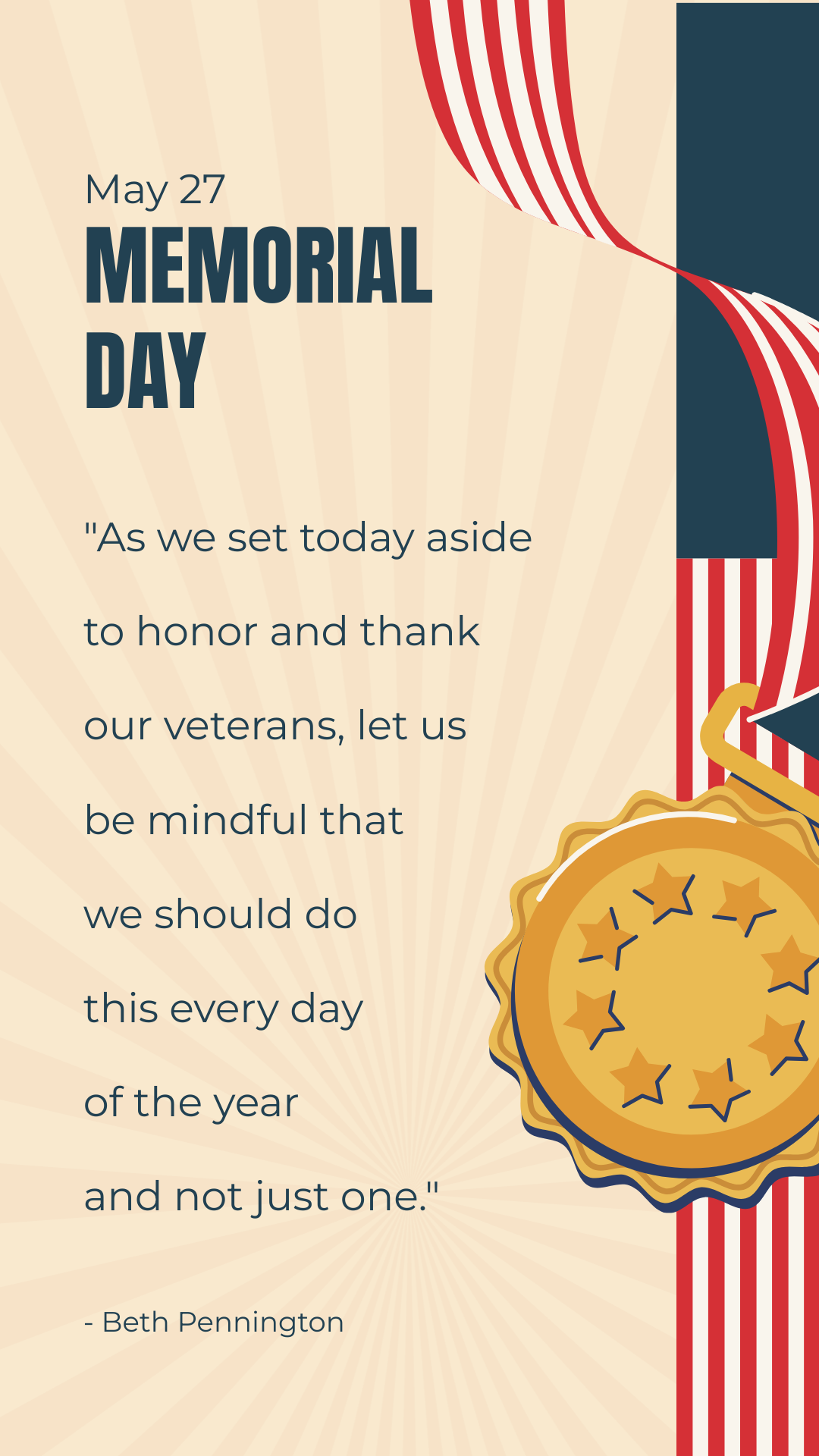 Memorial Day Holiday Quotes Template