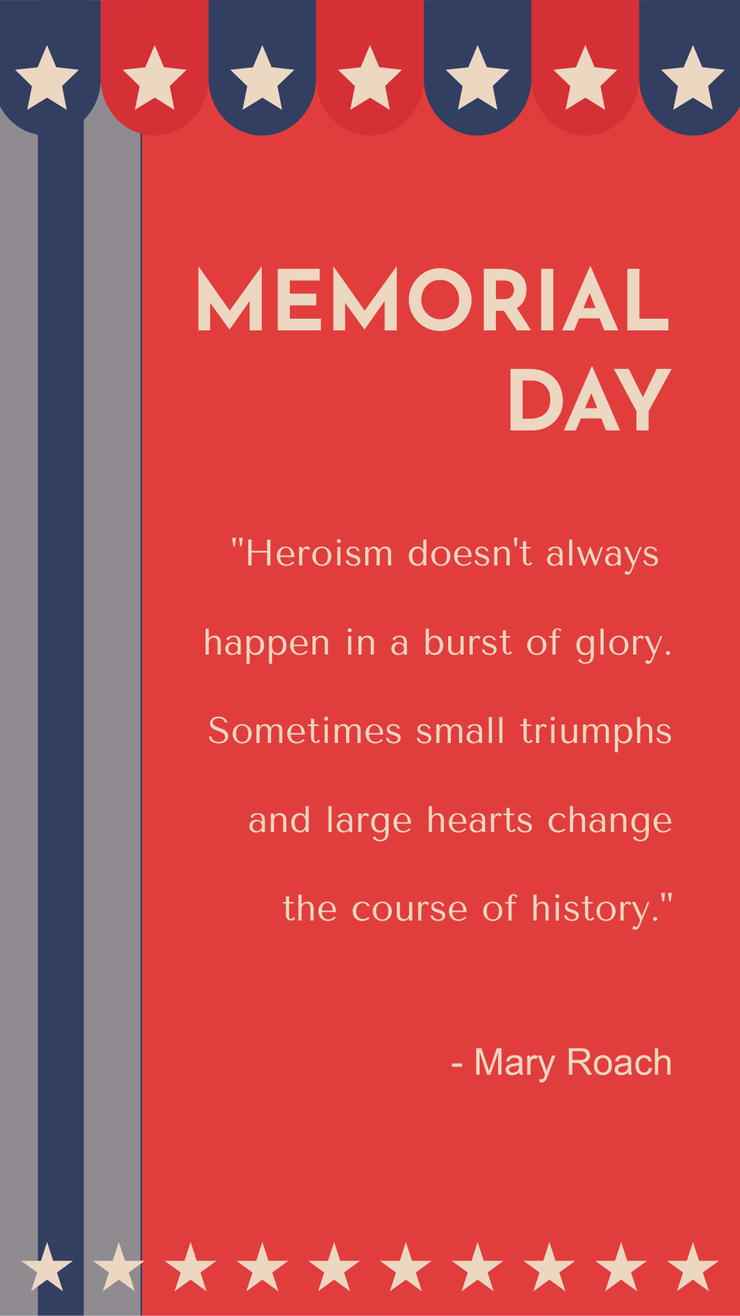 Memorial Day Historical Quotes Template