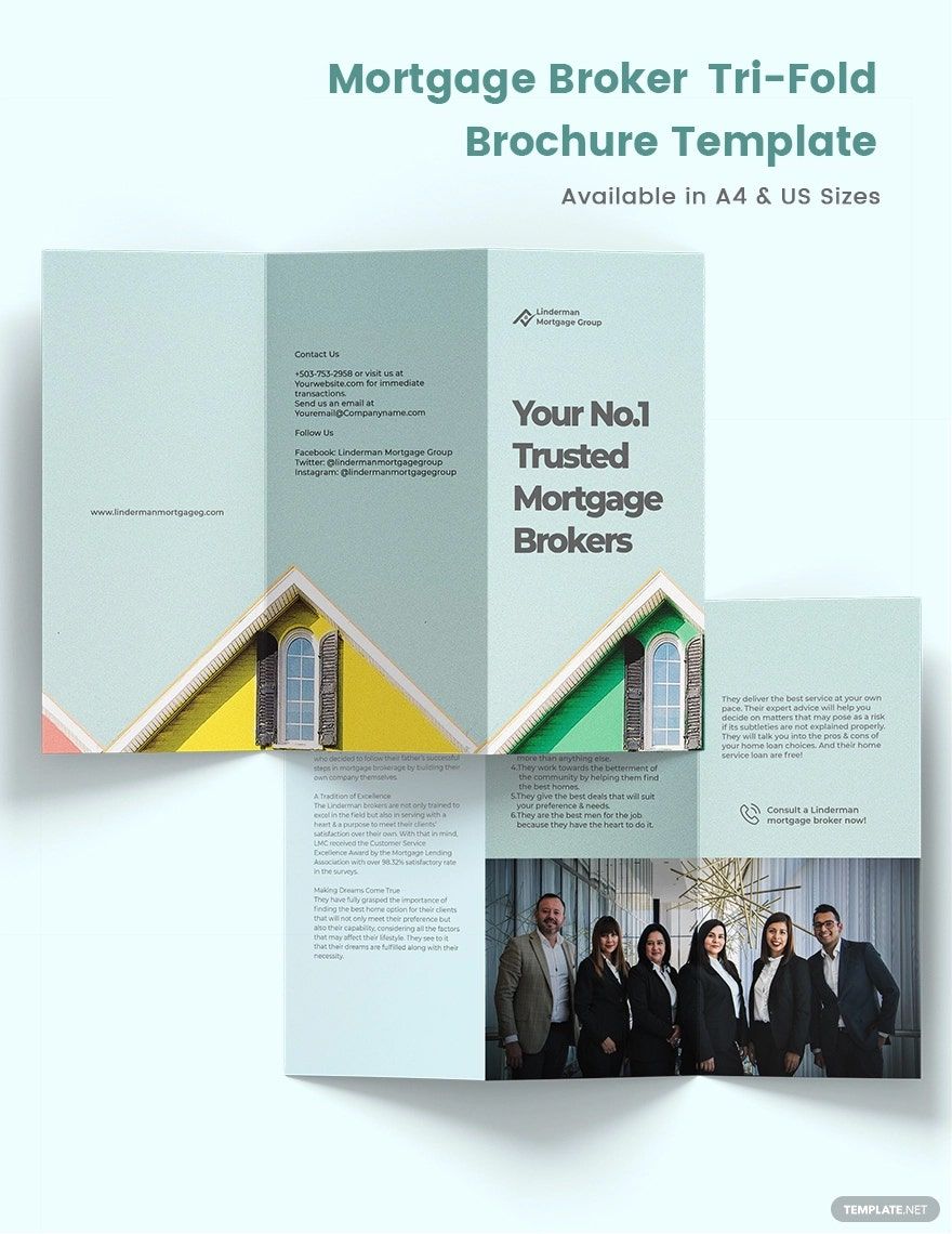 Mortgage Broker Tri-Fold Brochure Template