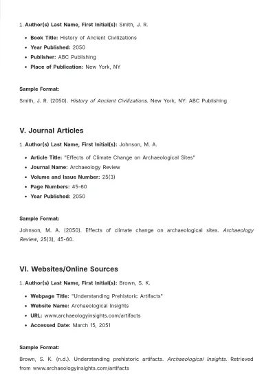 Free Faculty Bibliography Template to Edit Online