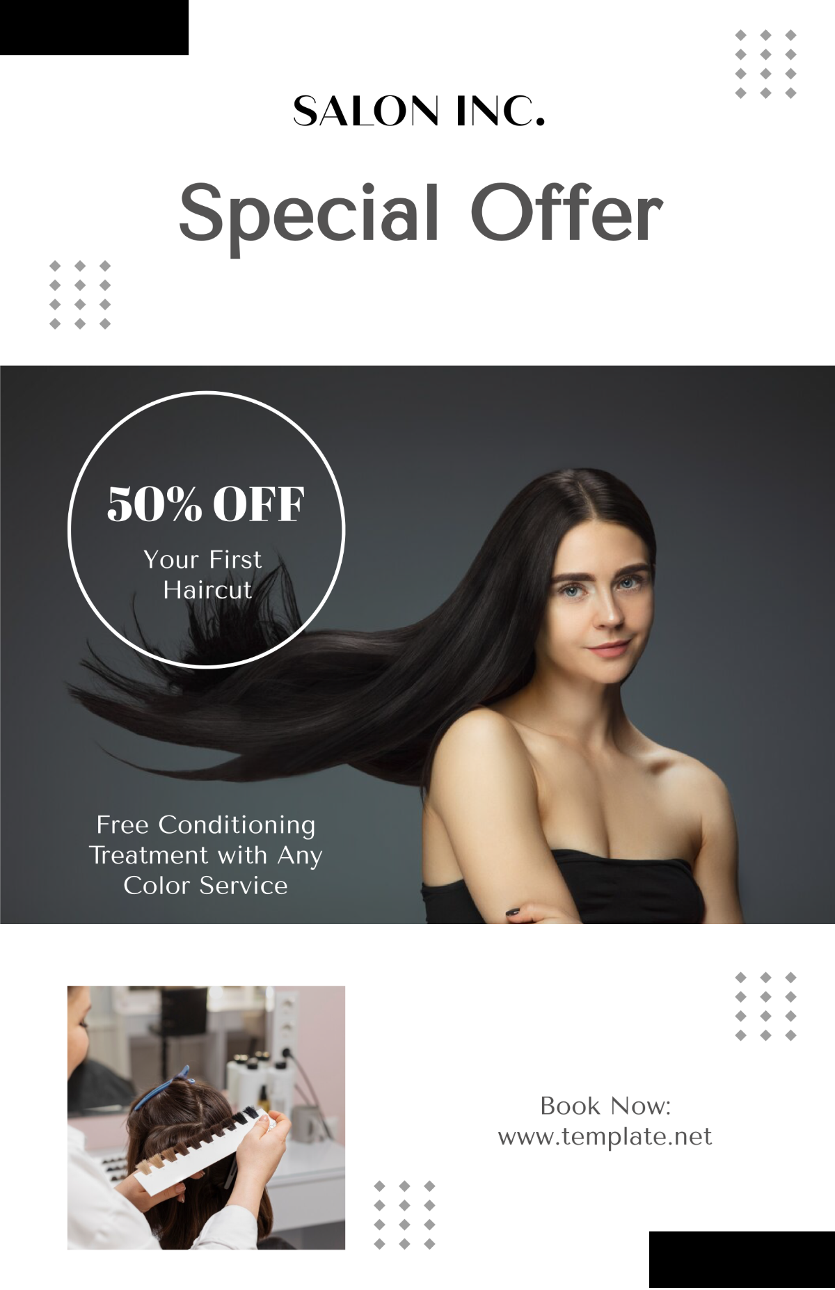 Salon Special Offer Poster Template