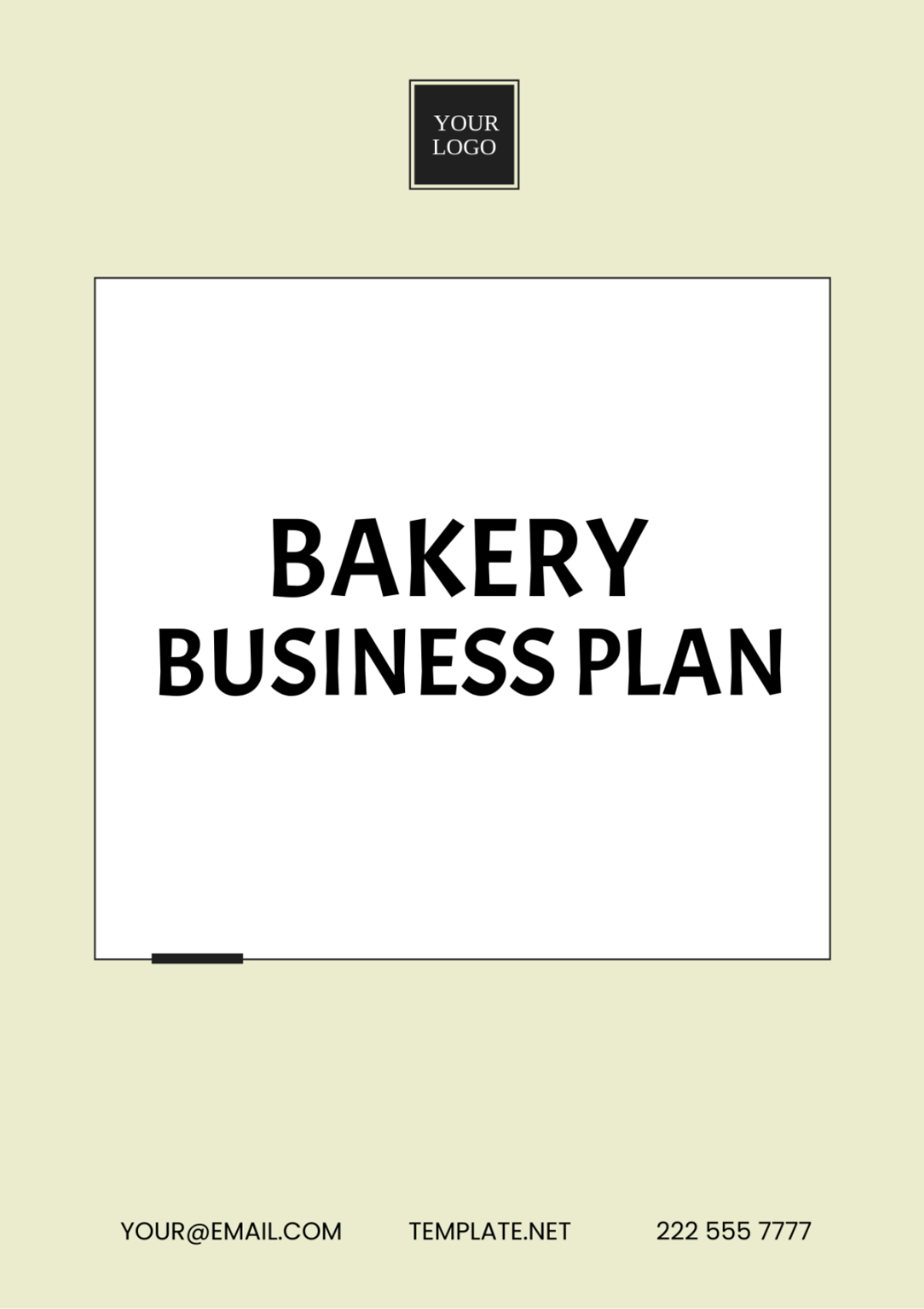 Free Bakery Business Plan Template