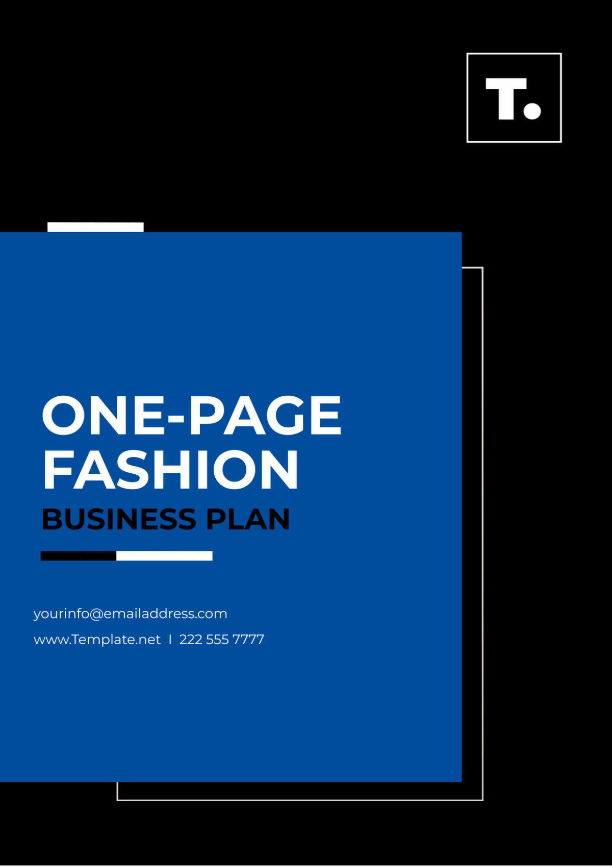 One-page Fashion Business Plan Template
