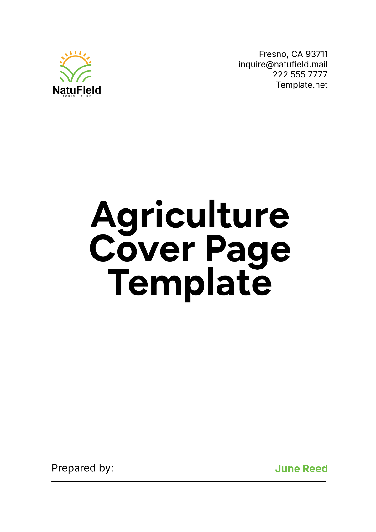 Agriculture Business Plan Template - Edit Online & Download