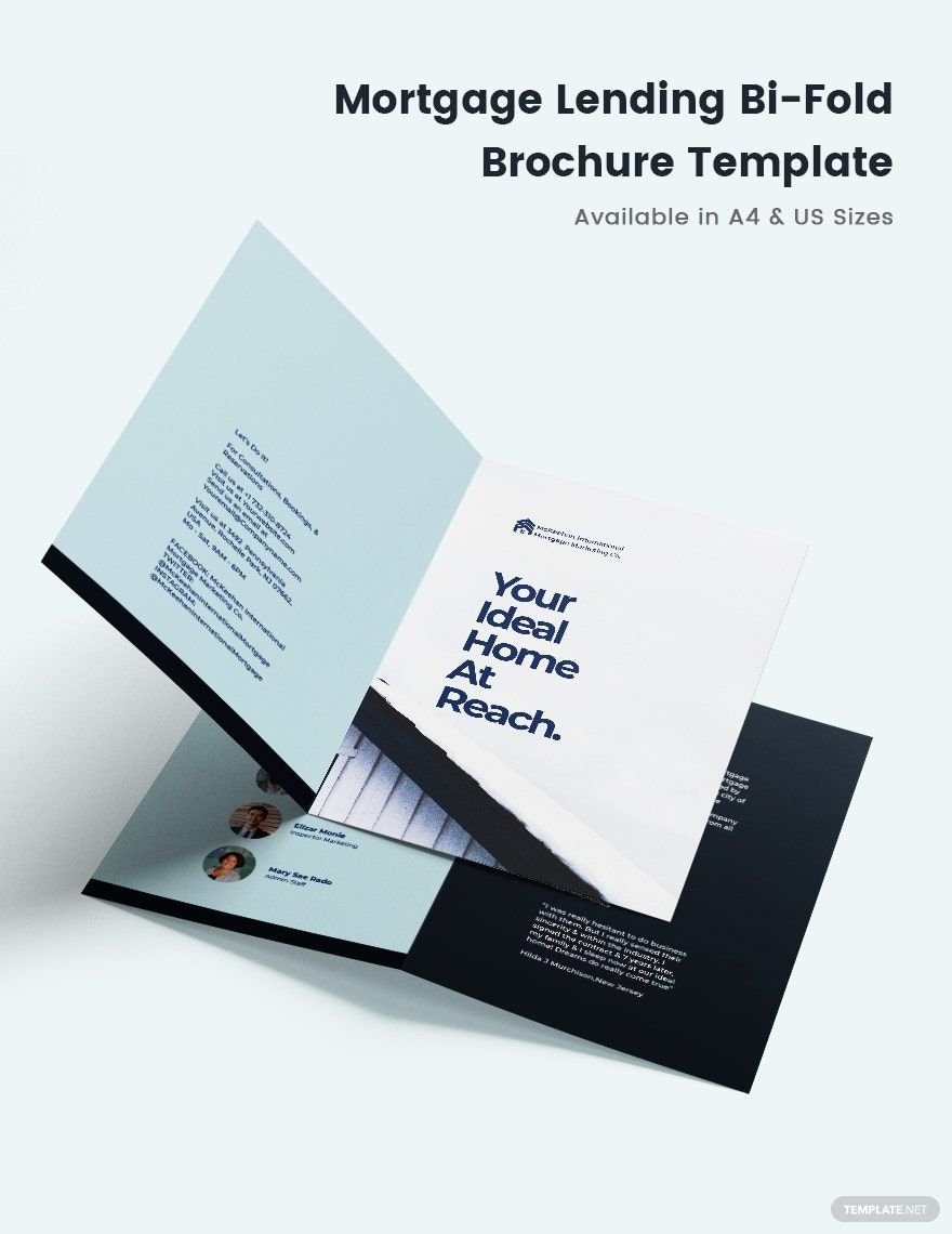 Mortgage Lending Bi-Fold Brochure Template in Word, Google Docs, PSD, Apple Pages, Publisher