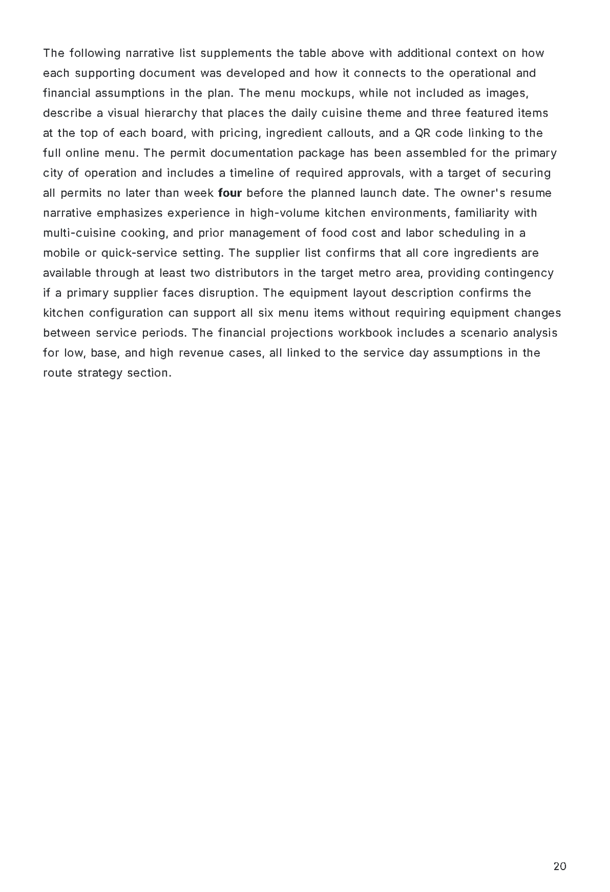 Free Food Truck Business Plan Template to Edit Online