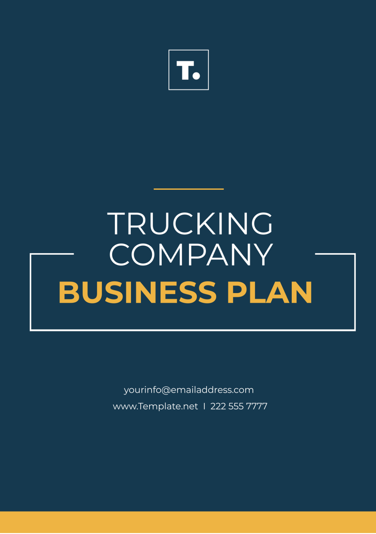 Free Trucking Company Business Plan Template
