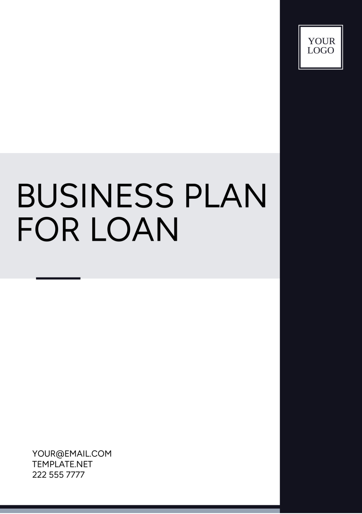 Free Business Plan for Loan Template