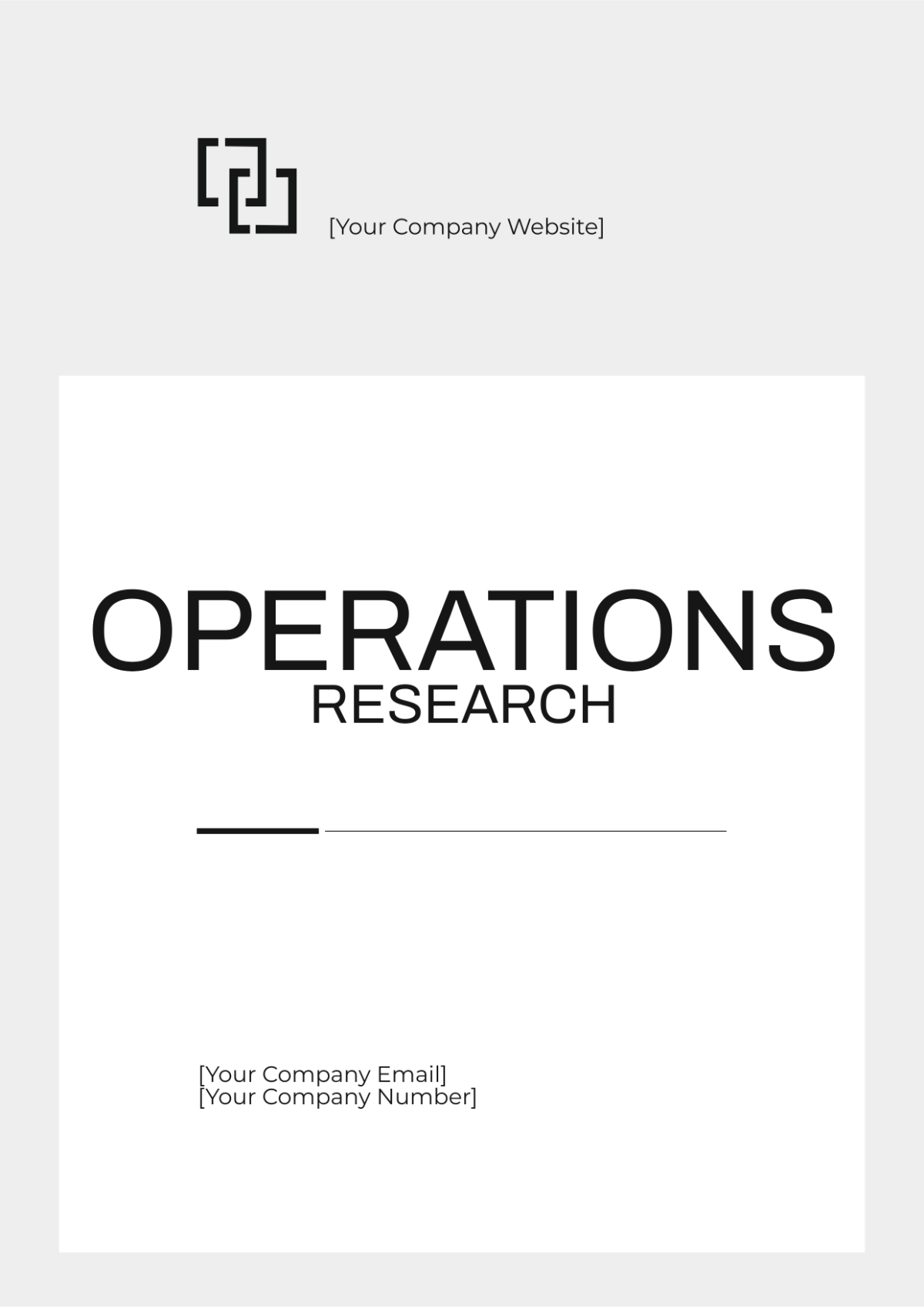 Operations Research Template - Edit Online & Download