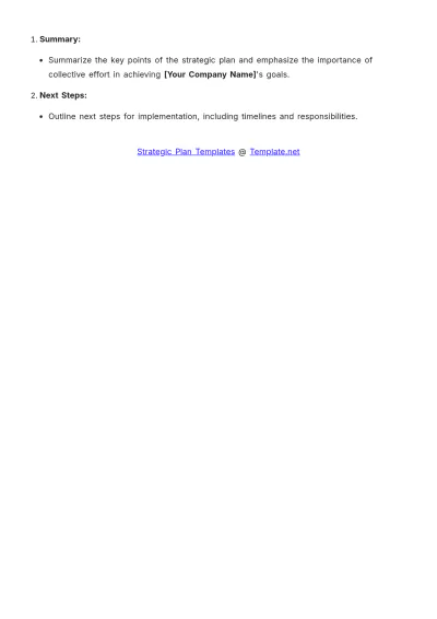 Free Basic Strategic Plan Template to Edit Online