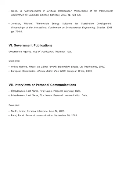 Free Reference Bibliography Template to Edit Online
