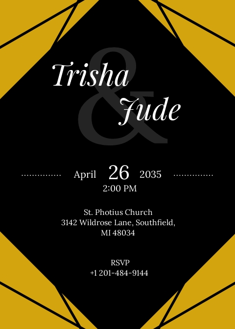 Golden Wedding Anniversary Invitation Template In Illustrator Word 