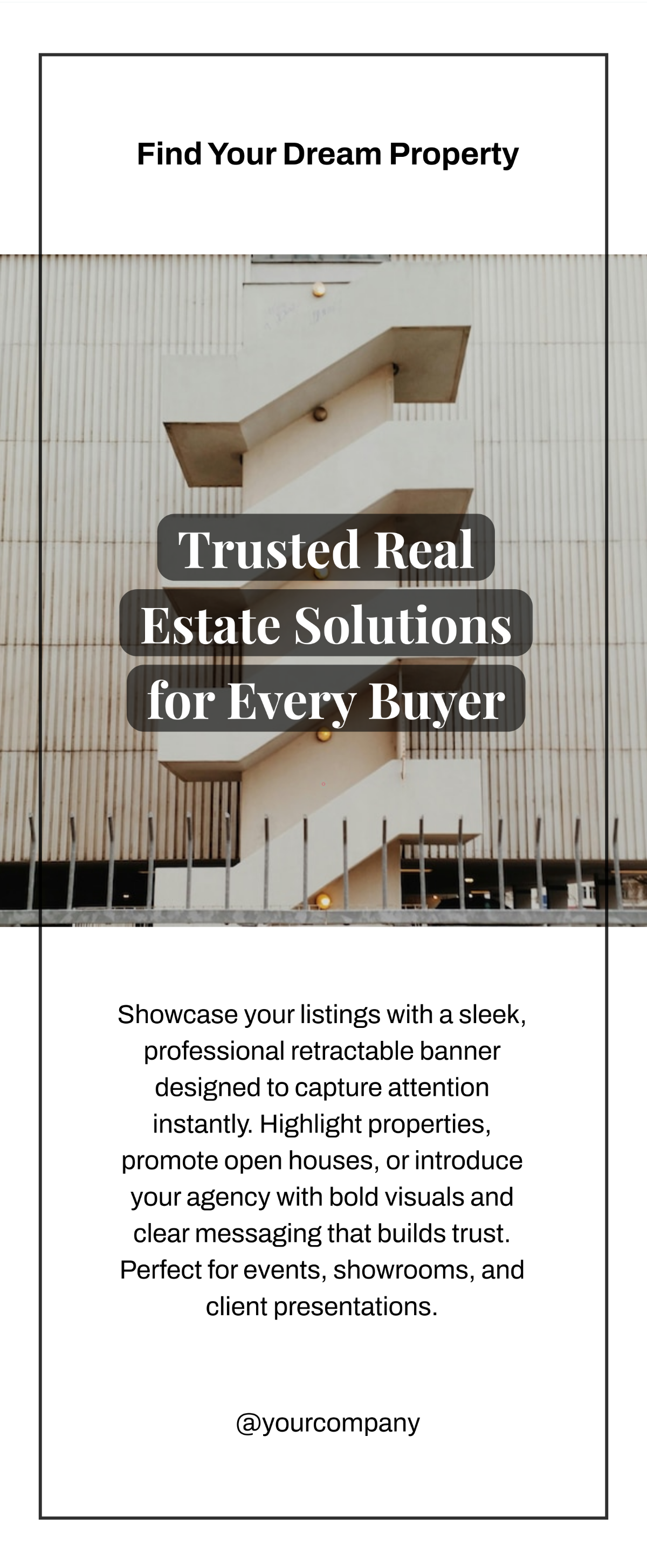 Free Real Estate Retractable Banner Template to Edit Online