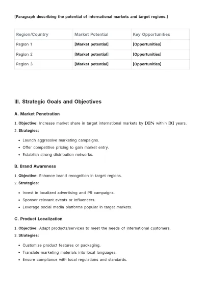 Free Simple Strategic Plan Template to Edit Online