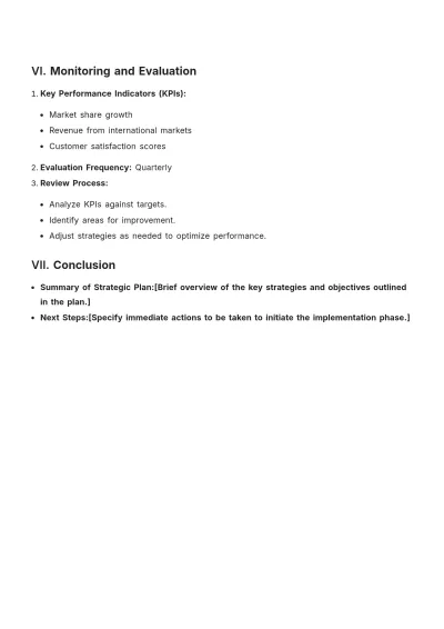 Free Simple Strategic Plan Template to Edit Online