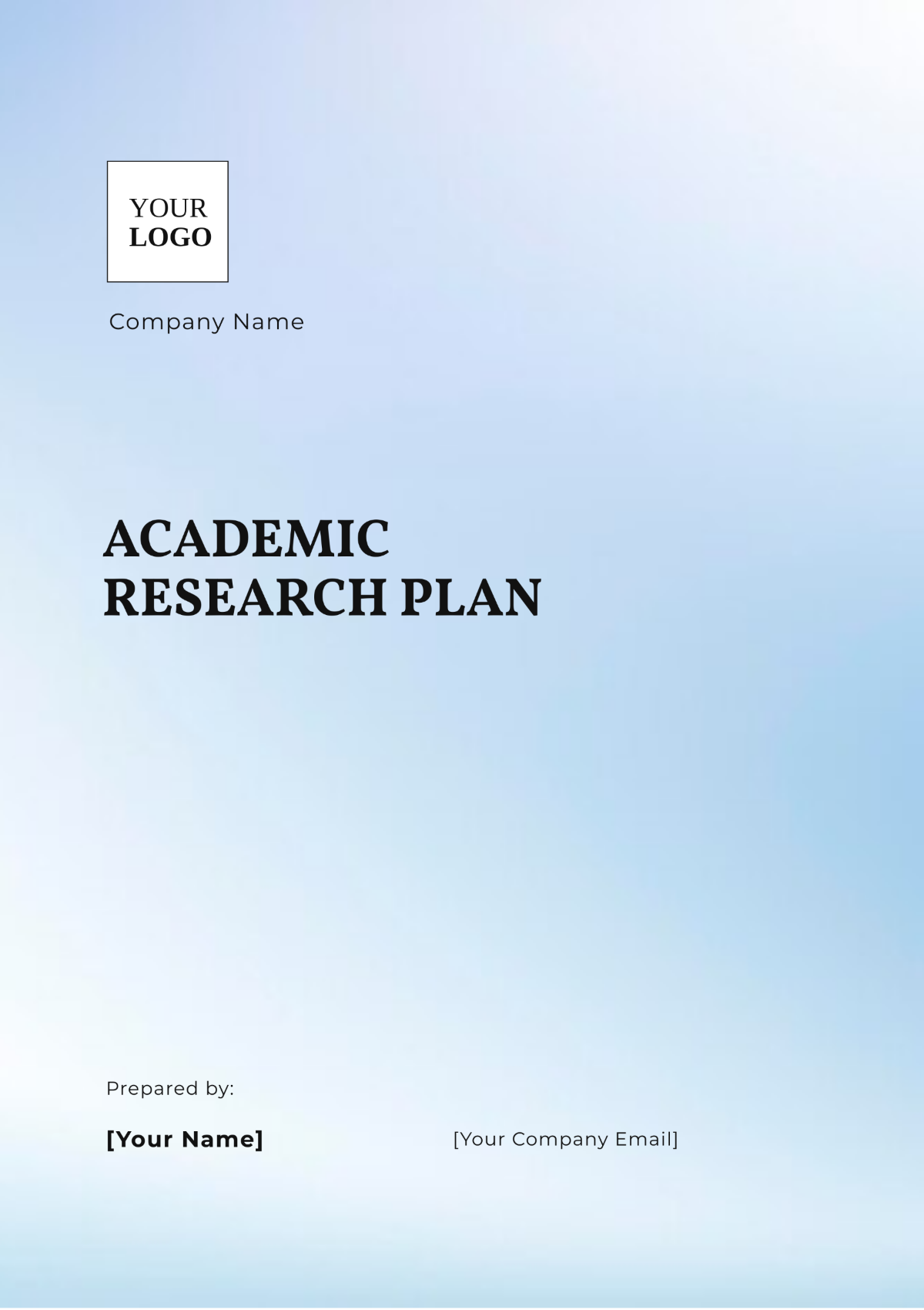 Free Academic Research Plan Template