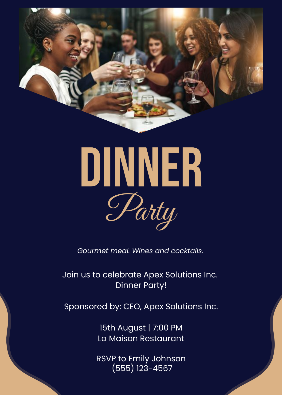 Business Dinner Party Invitation Template