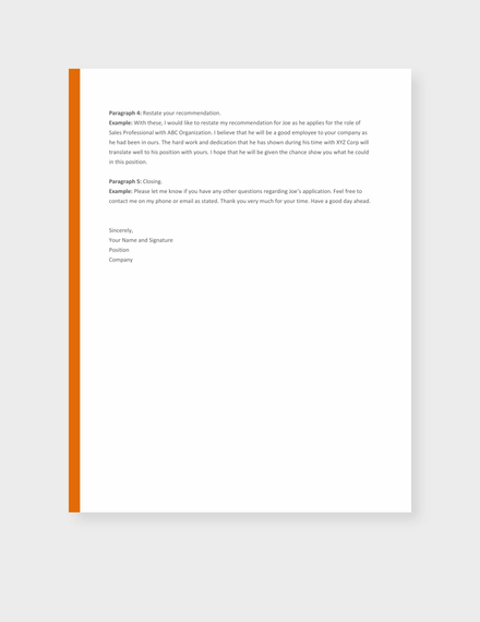 Free Sorority Recommendation Letter Template Word Google