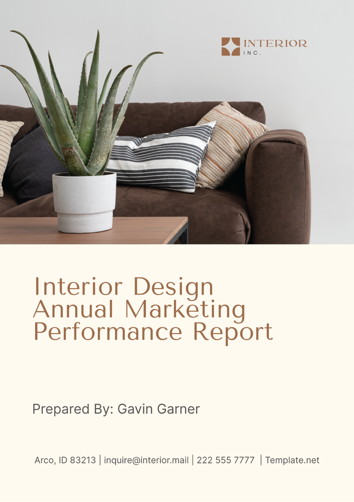 Interior Design Annual Marketing Performance Report Template