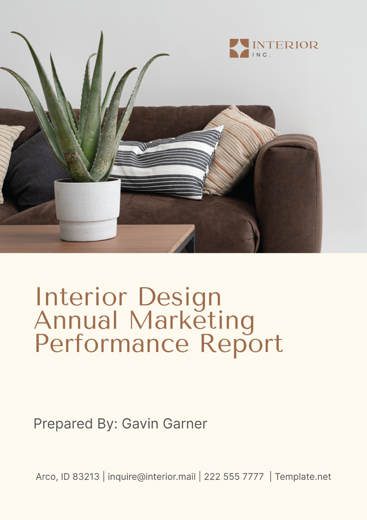 Interior Design Annual Marketing Performance Report Template - Edit Online & Download