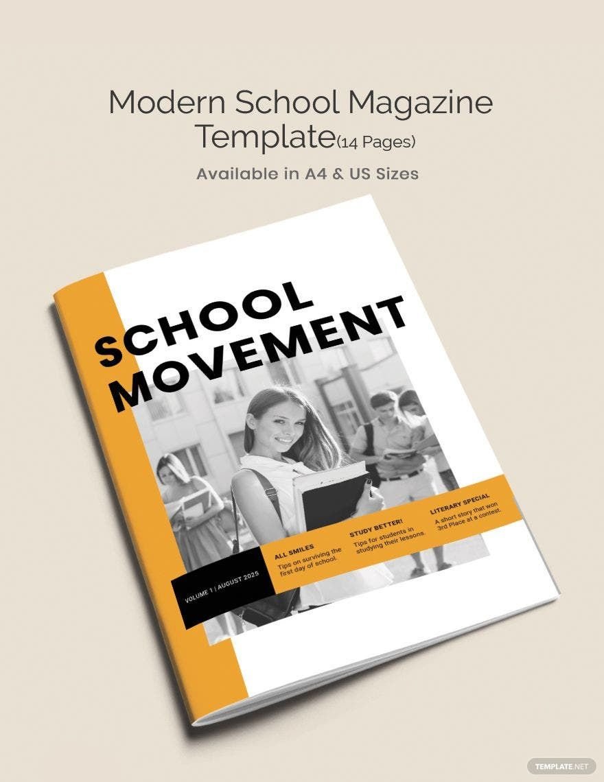 Modern School Magazine Template