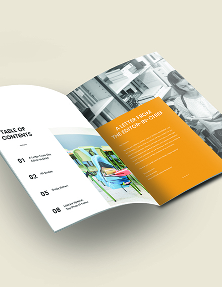 Modern School Magazine Template - Indesign, Word, Apple Pages 