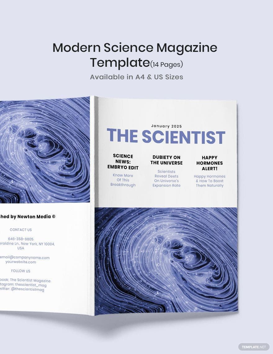 Modern Science Magazine Template