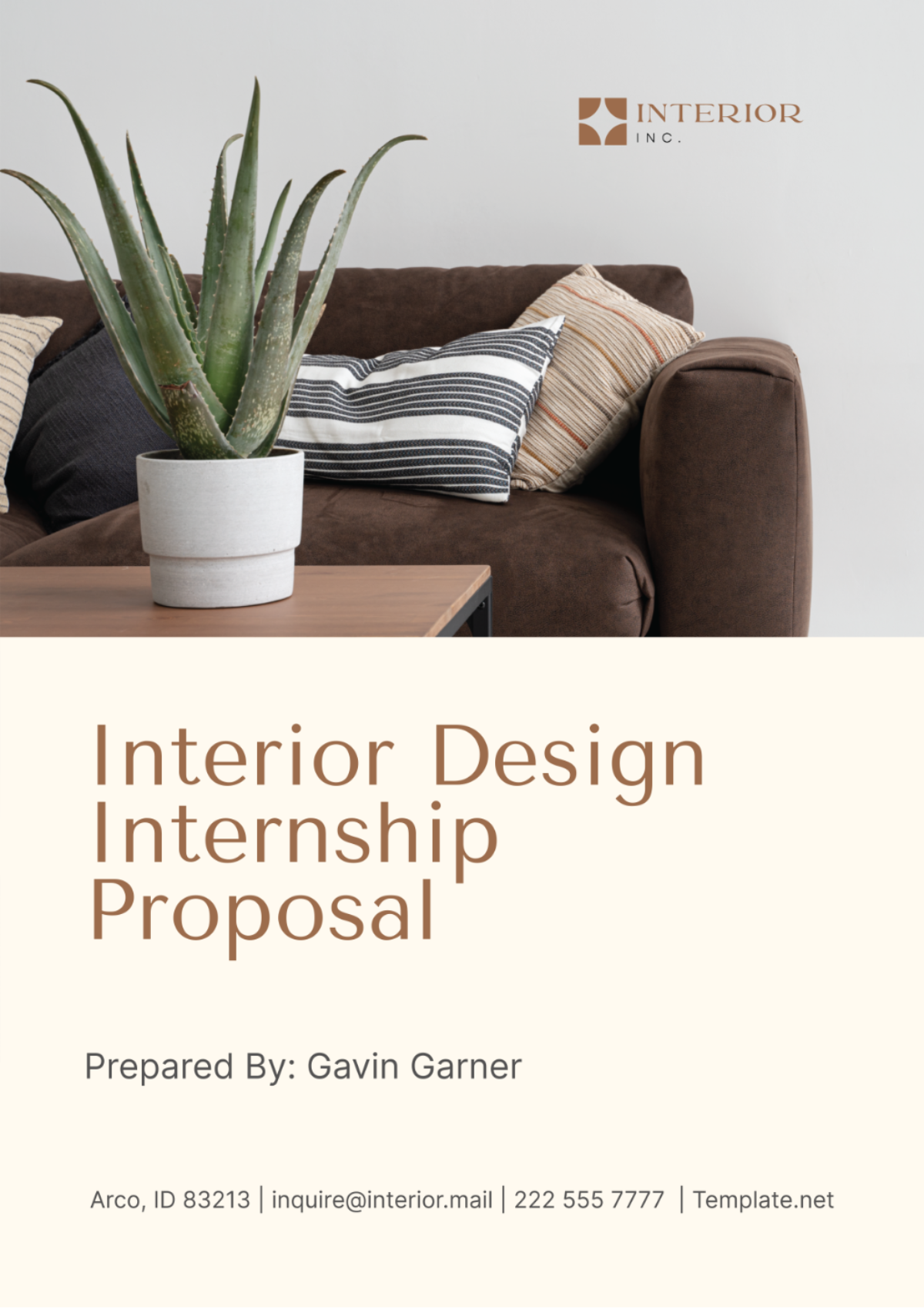 Interior Design Internship Proposal Template