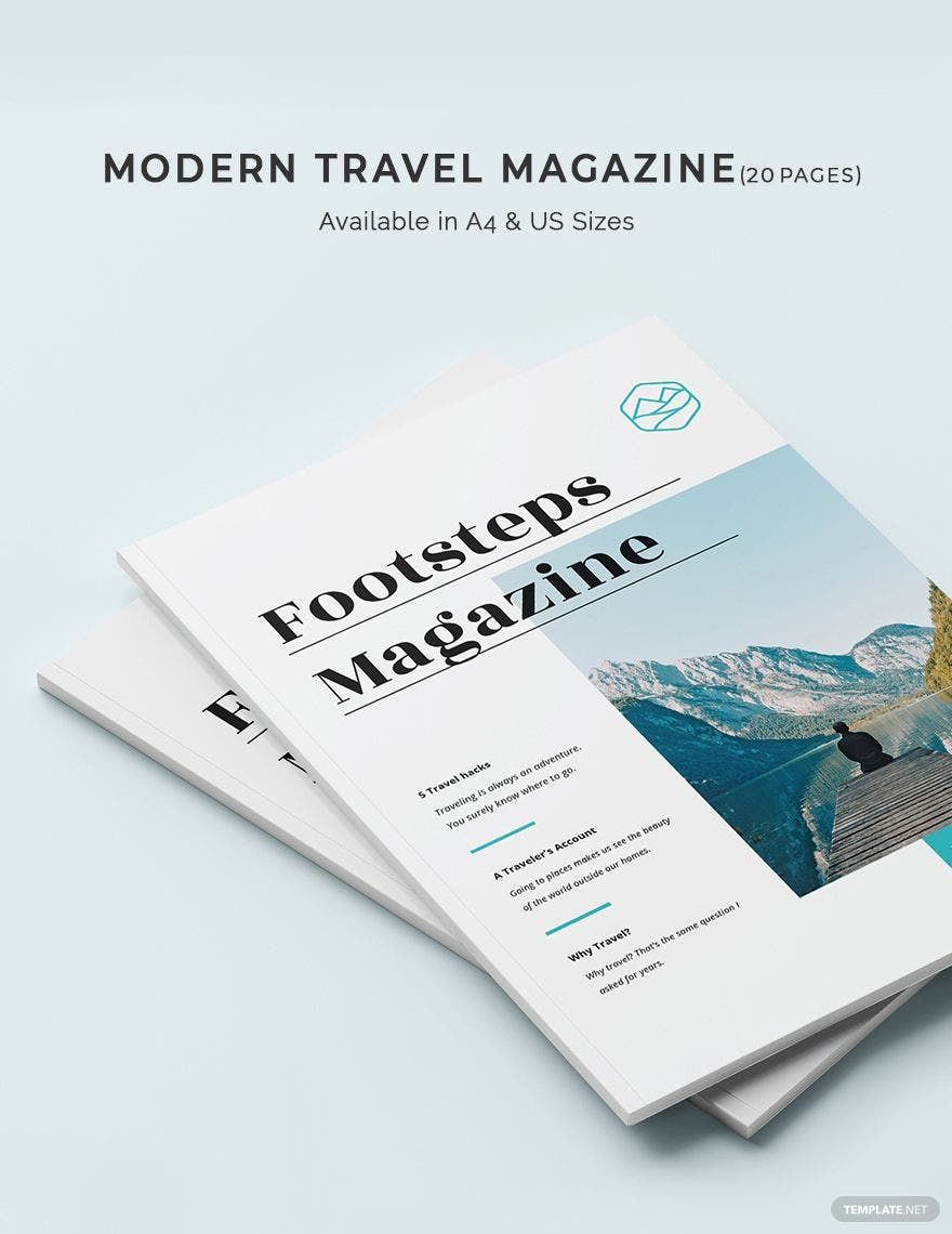 Modern Travel Magazine Template