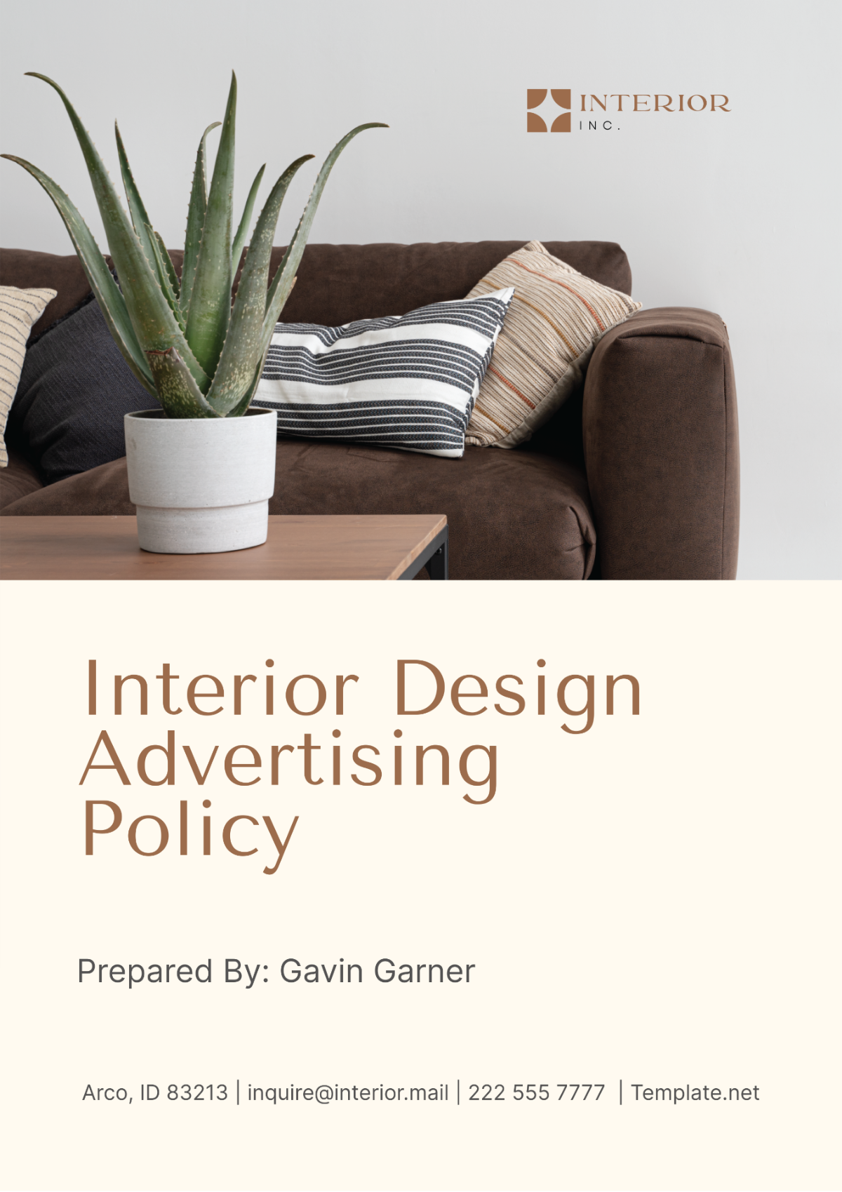 Free Interior Design Advertising Policy Template to Edit Online