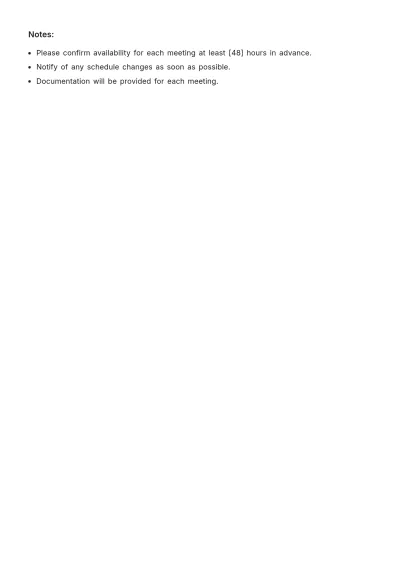 Free Interior Design Client Meeting Schedule Template to Edit Online
