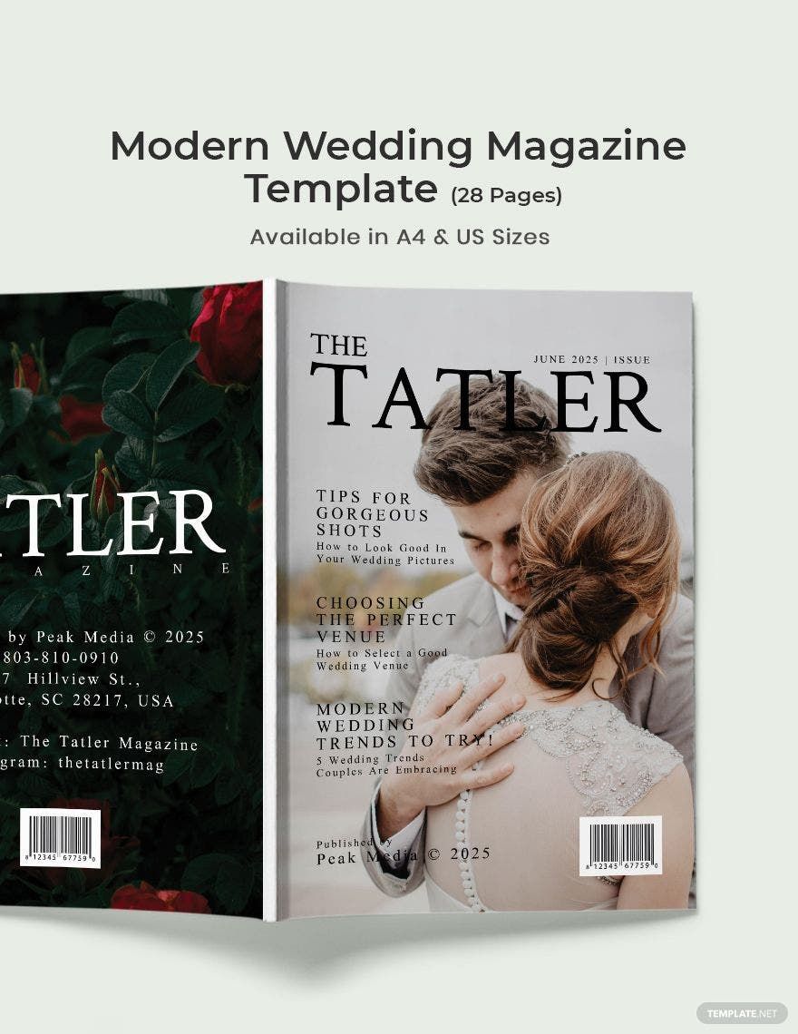 Modern Wedding magazine Template