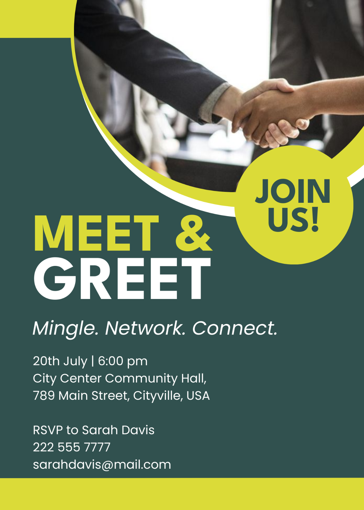 Meet and Greet Invitation Template - Edit Online & Download